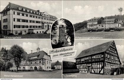 CPA Hochwaldhausen Grebenhain im Vogelsbergkreis, Genesungsheim, Hoherodskopf Clubhaus, Teufelsmühle