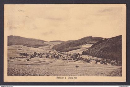 Germany postcard Rattlar Waldeck Hesse village panorama