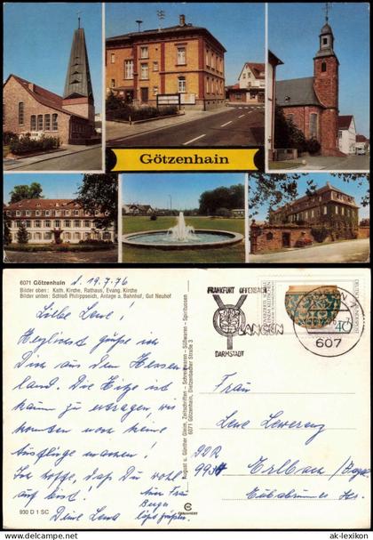 Götzenhain-Dreieich   Schloß Philippseich, Anlage a. Bahnhof, Gut Neuhof 1976