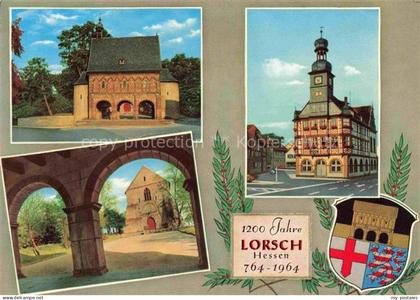 Lorsch Hessen Karolingische Torhalle Torbogen Rathaus Wappen