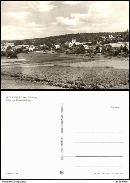 Hetzdorf-Halsbrücke Panorama (Kr. Freiberg) Blick Bergschlößchen 1977