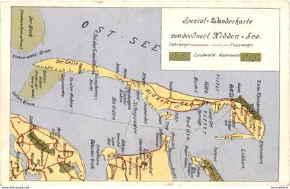 Insel Hiddensee - Landkarte