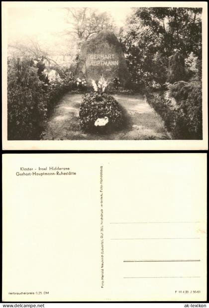 Kloster-Hiddensee  Hiddensöe Insel Hiddensee Gerhart-Hauptmann-Ruhestätte 1961