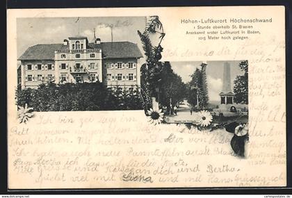 AK Höchenschwand, Gasthof Höchenschwand, Eingang zum Hotelpark