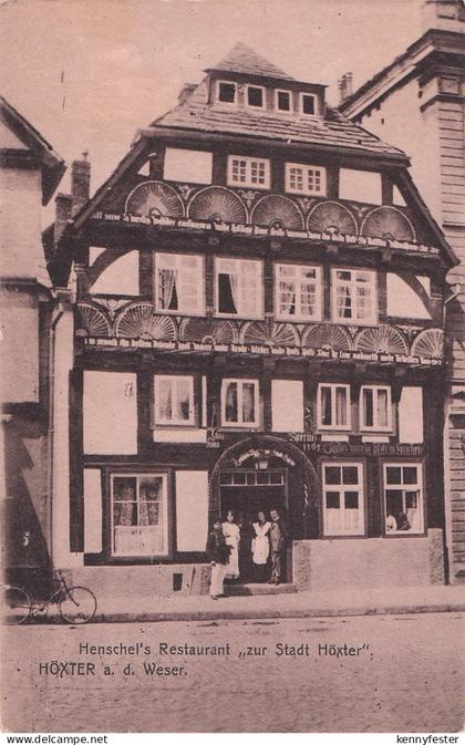 Ak Höxter an der Weser, Henschels Restaurant Zur Stadt Höxter