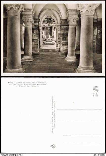 Höxter Weser Kirche zu CORVEY  Untergeschoß des karolingischen Westwerkes 1960