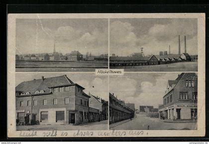 AK Hückelhoven, Ortspartie mit Café Holz