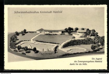 AK Hünfeld, Modell Schwimmbadneubau mit Anlagen