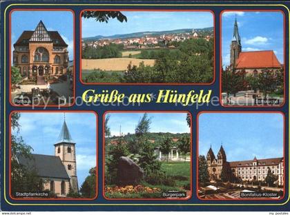 Huenfeld Bonifatiuskloster Stiftskirche Buergerpark Rathaus