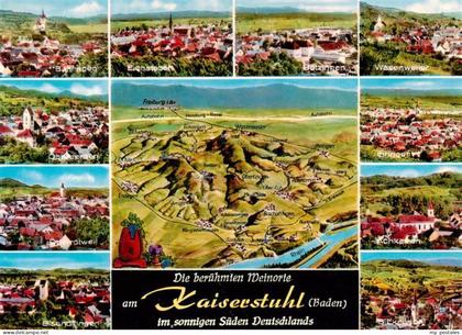 Kaiserstuhl Region mit den Weinorten Bahlingen Oberrotweil Oberbergen Bischoffin