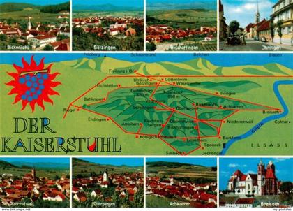 Kaiserstuhl Region mit den Weinorten Bickensohl Boetzingen Ihringen  Bischoffing
