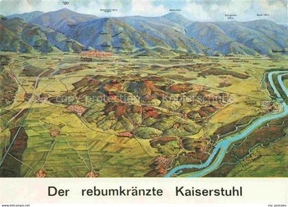 Kaiserstuhl Region Panoramakarte