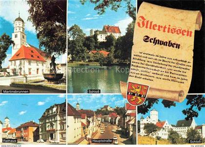 Illertissen Martinsbrunnen Schlossteich Rathaus Hauptstrasse Schloss