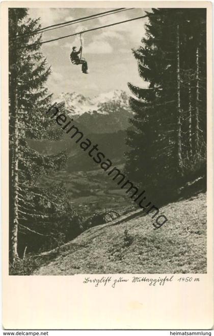 Immenstadt - Berglift zum Mittaggipfel - Foto-AK - Verlag Fotohaus Hipp Immenstadt