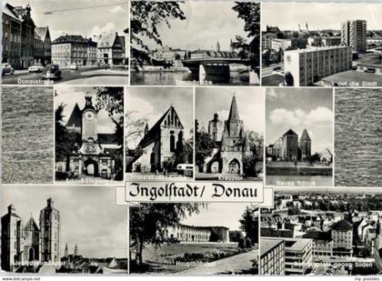 Ingolstadt Donau Ingolstadt Donaubruecke Donaustrasse Schloss Kreuztor Kirche Li