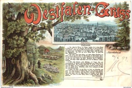 Iserlohn - Westfalen-Gruss - Litho