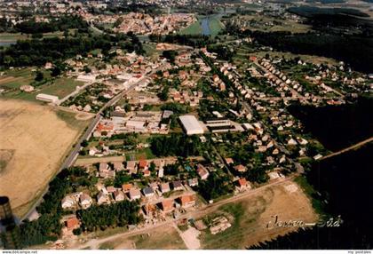 Jessen Elster Fliegeraufnahme Fluss Siedlung Felder Ortszentrum Elster