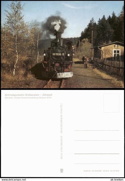 Oberschmiedeberg-Jöhstadt (Erzgebirge) Dampflokomotive Bahnhof 1986