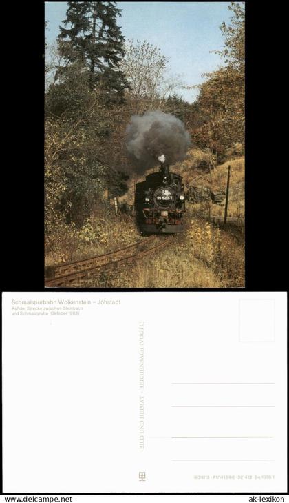 Schmalzgrube-Jöhstadt (Erzgebirge) Eisenbahn Dampflokomotive 1986