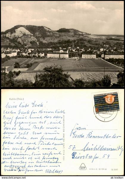 Ansichtskarte Kahla (Thüringen) Stadtansicht Kahla 1968