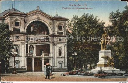 Karlsruhe Baden Festhalle Bismark Denkmal