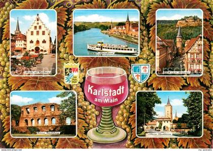 Karlstadt Main Markt Rathaus Maintor Stadtturm
