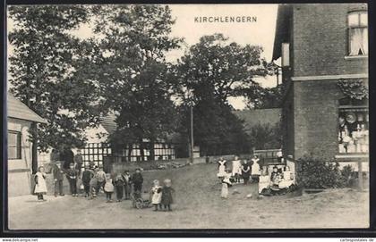 AK Kirchlengern, Strassenpartie mit Kindern