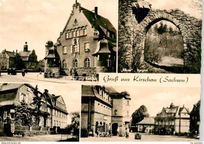 Kirschau Sachsen Post und Rathaus Koerse Burgtor Schule Dorfplatz