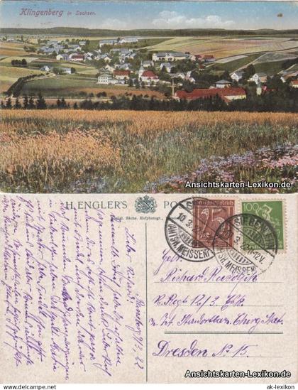 Ansichtskarte Klingenberg (Sachsen) Gesamtansicht 1922