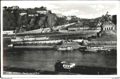 Koblenz Rhein Koblenz Deutsche Eck x 1952