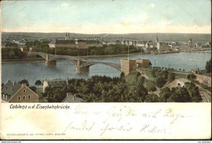 Koblenz Rhein Koblenz Eisenbahnbruecke