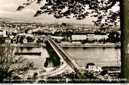 Pfaffendorf Koblenz Blick vom Hotel Rheinkrone auf die neue Pfaffendorfer Brueck