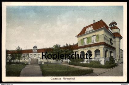 ALTE POSTKARTE KÖLN-BRÜCK GASTHAUS MAUSERHOF VORORTBAHN BENSBERG TELEPHON KALK 70 KEGELBAHN SÄLE CÖLN Cologne postcard