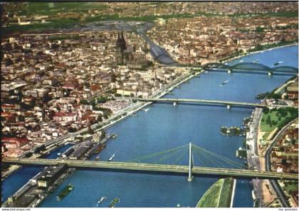 Koeln Rhein Koeln Fliegeraufnahme x 1978