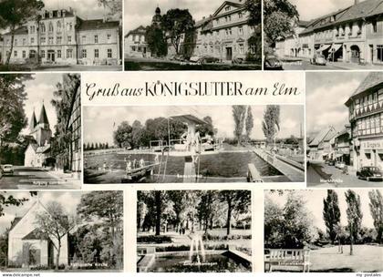 Koenigslutter Elm Teilansichten Strassenpartien Freibad Kirche Parkanlagen