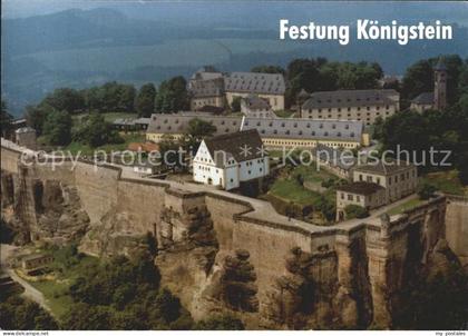 Koenigstein Saechsische Schweiz Festung Koenigstein Fliegeraufnahme