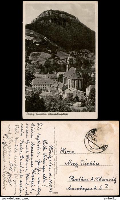 Königstein (Sächsische Schweiz) Festung Königstein Elbsandsteingebirge 1943