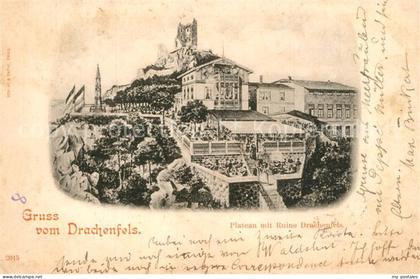 Drachenfels Plateau mit Ruine Drachenfels