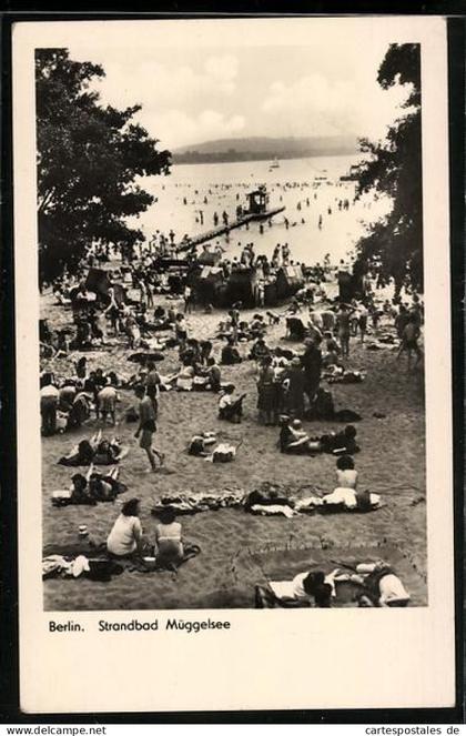 AK Berlin-Köpenick, Strandbad am Müggelsee