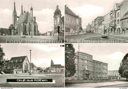 Koethen Anhalt Marktplatz St Jakobskirche Rathaus Bahnhof Ernst Thaelmann Strass