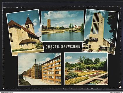 AK Kornwestheim, Salamander Werkschulen, Kirchen