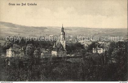 Kreischa Ortsansicht mit Kirche