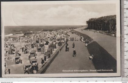 Ostseebad KÜHLUNGSBORN - Strand und Promenade - gelaufen 1953  (AK 5490) günstige Versandkosten