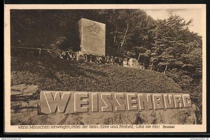 AK Kyffhäuser, Das 60er Denkmal, Weissenburg