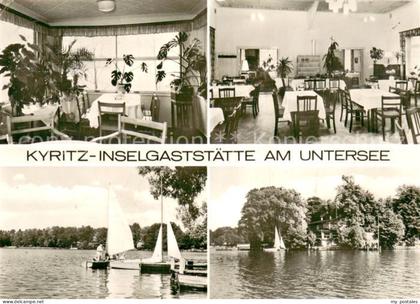 Kyritz Brandenburg Inselgaststaette am Untersee Gastraeume Seepartien