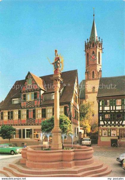 Ladenburg Marienbrunnen auf dem Marktplatz