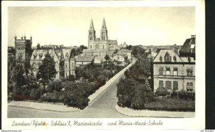 Landau Pfalz Landau Schloss Schule x 1952