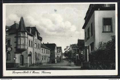 AK Langenselbold b. Hanau, Blick in den Steinweg