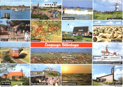Langeoog Nordseebad Langeoog Hafen Bahn Kirche Halle Bahnhof Turm Strand Schiff