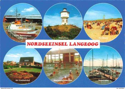 LANGEOOG Nordseebad Langeoog Nordseeinsel Rettungsboot Wasserturm Strand Strandk